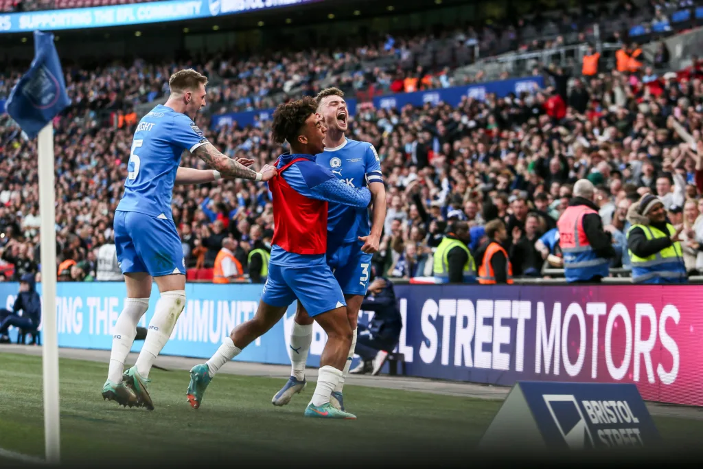 Peterborough United lifted the trophy ten years on from the success back in 2014 