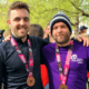 Joe (L) and Ricky, brothers from St Neots, both ran the London Marathon.