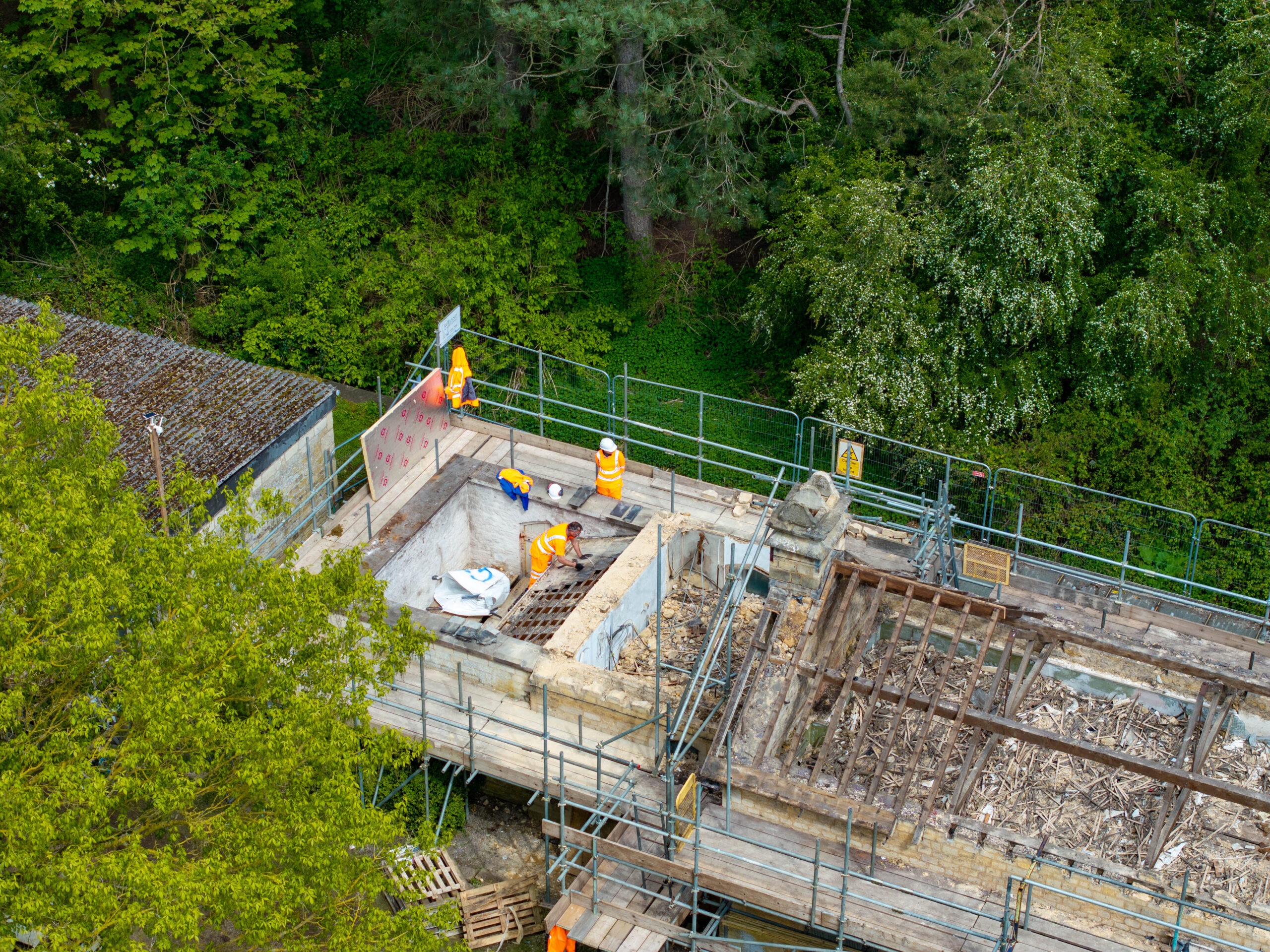 National Highways lend a helping hand to move Wansford Road station on the A47 to a new home at Railworld, Peterborough. PHOTO: Terry Harris