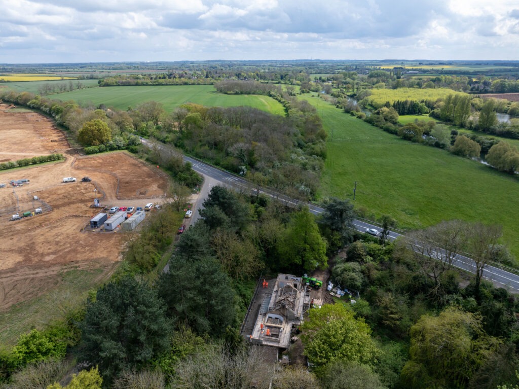 National Highways lend a helping hand to move Wansford Road station on the A47 to a new home at Railworld, Peterborough. PHOTO: Terry Harris 