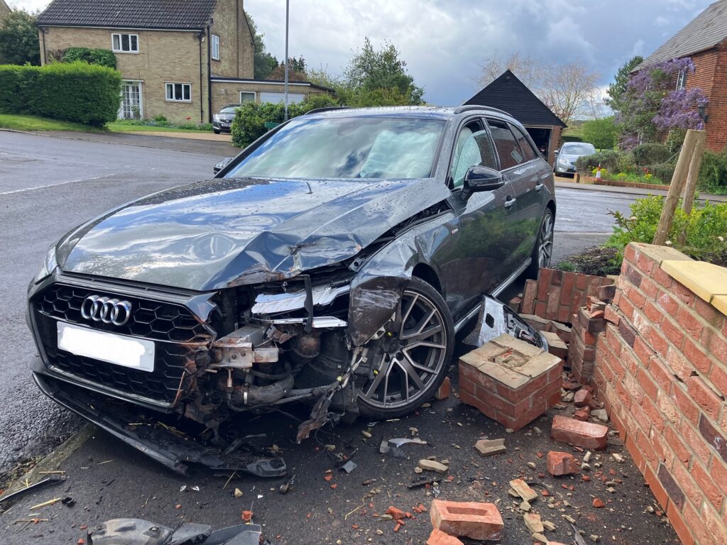 Teenage boy, 13, took this Audi from his home and crashed it into a garden wall in Crockfords Road, Newmarket, on Monday morning.