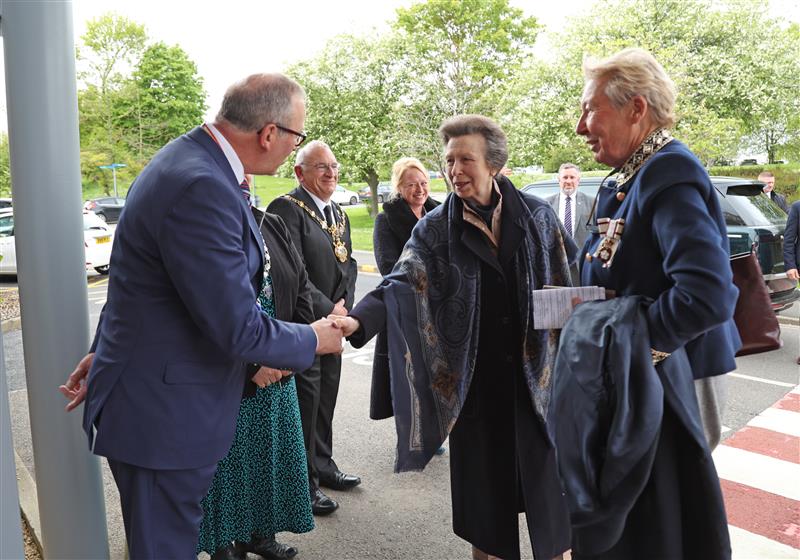 The Princess Royal was invited to meet staff at Hinchingbrooke Hospital, Huntingdon, and find out more about the hospital’s maternity services, in her role as patron of the Royal College of Midwives (RCM).