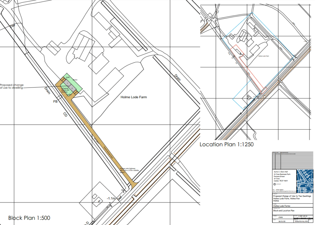 Two bungalows built at Holme Lode Farm, Holme Fen, Holme, in Huntingdonshire, were built without planning permission. Now the possibility is they will be demolished after the farmer who built them lost an appeal to the Planning Inspectorate.  PHOTO: Terry Harris