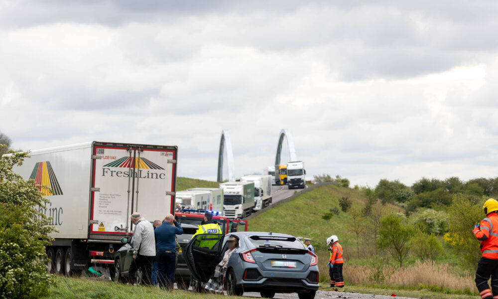 Two people died in a crash on the A16 at Newborough near Peterborough on Monday April 22 PHOTO: Terry Harris