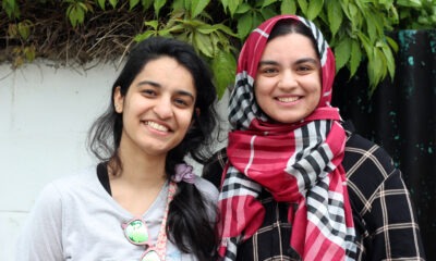 Fatima Zahra (right) rode from Cambridge with her friend Easha PHOTO: Anna Williams