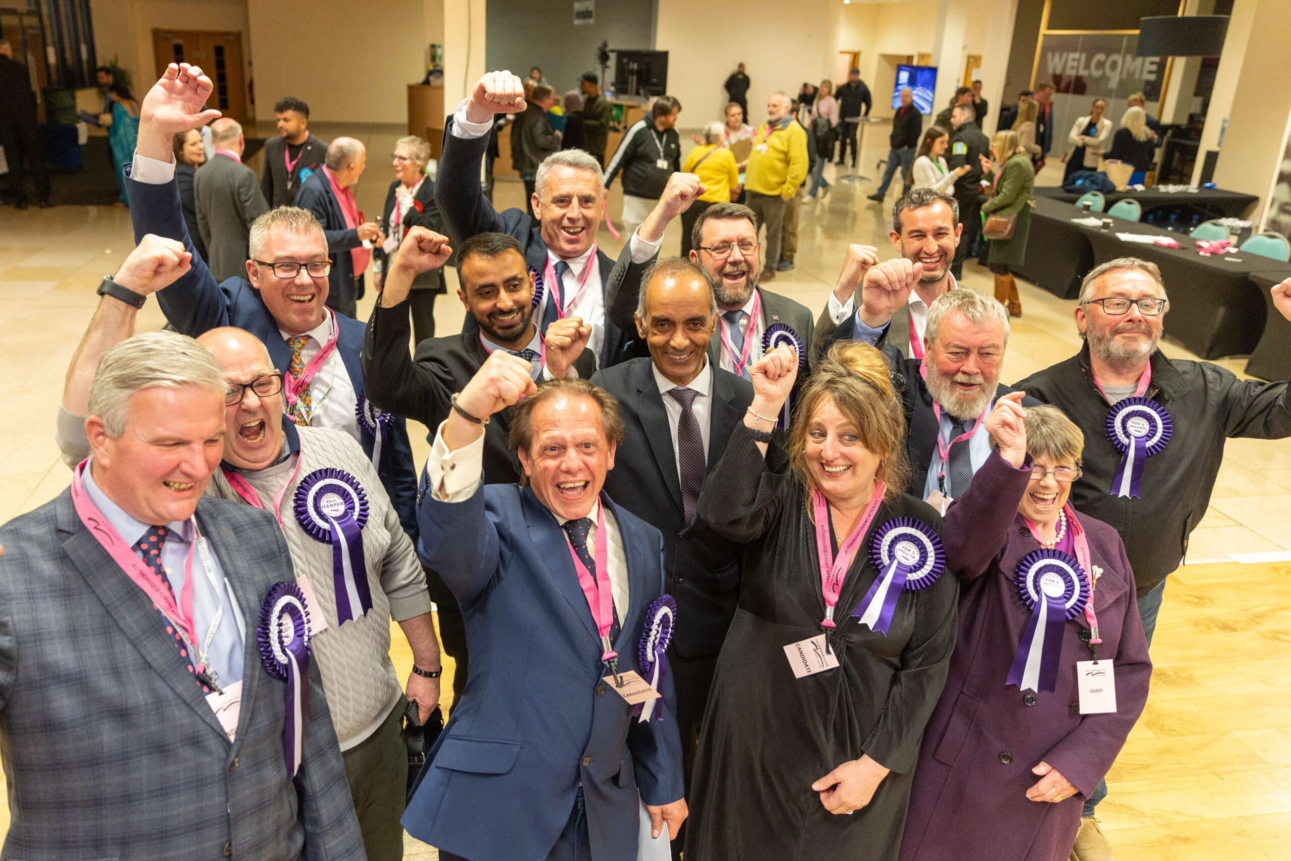 Peterborough First celebrate after the recent city council election PHOTO: Terry Harris