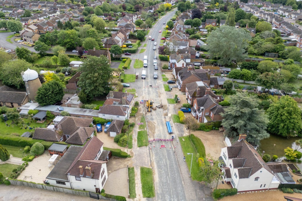 The big clear up in part of Werrington, Peterborough is under way after a burst water main caused extensive damage. PHOTO: Terry Harris 