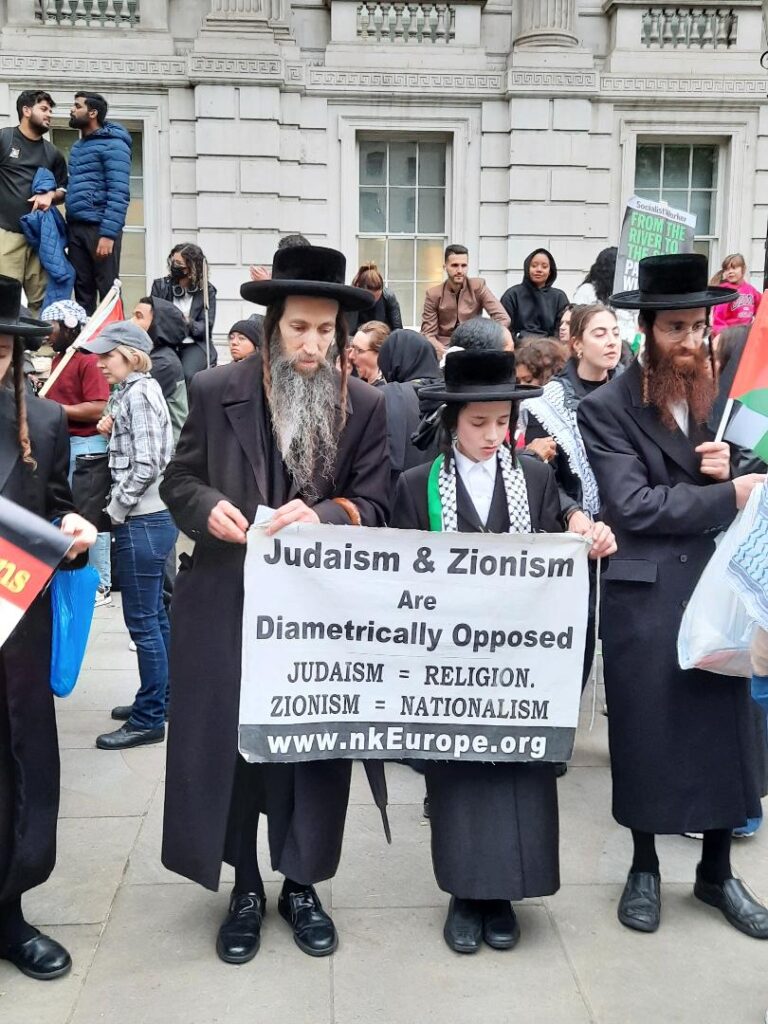 ‘We were a very mixed crowd on the Gaza demonstration. The strongest condemnation came from Hasidic Jews’ says ANGELA SPRINGER who attended Tuesday’s demonstration in London outside the gates of Downing Street