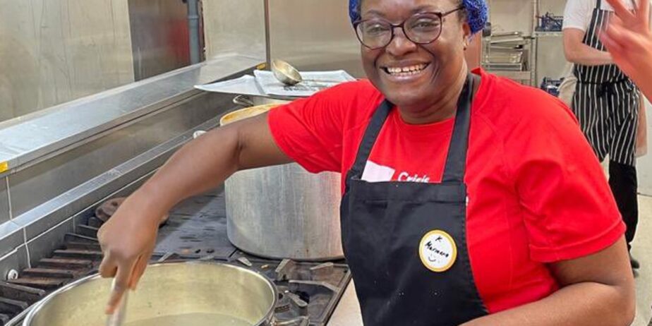 Cooking up a storm: Marianna Masters who has been selected by Labour as their Parliamentary candidate for St Neots and Mid Cambridgeshire