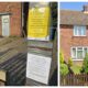 Astonishingly the then (right) photo of 42 Edinburgh Drive was taken just 2 years ago. On the left is what it looks like after police were given court permission to close it and board it up. PHOTO: Google and Cambs Police