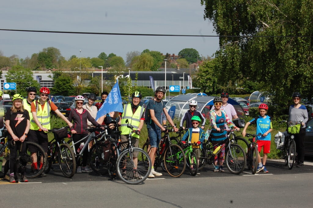 They're off - the contingent from Ely head for Reach