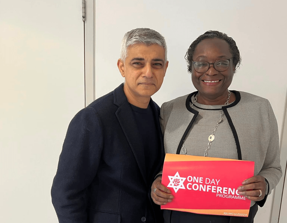 Cllr Marianna Masters, Parliamentary candidate for St Neots and Mid Cambridgeshire, pictured with London Mayor Sadiq Khan