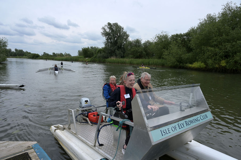 His Royal Highness The Duke of Gloucester, accompanied by the Lord Lieutenant of Cambridgeshire Julie Spence, enjoyed a visit to the Isle of Ely Rowing Club. PHOTO: Rob Morris