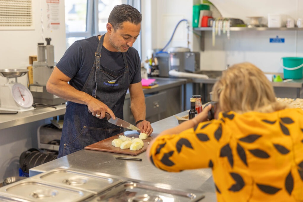 Celebrity chef Theo Michaels brought an Italian theme – and flavour - to Barton Care Home, Wisbech. PHOTO: Terry Harris 