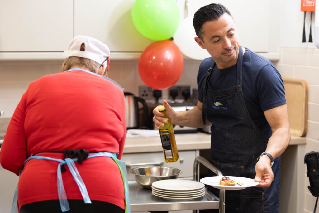 Celebrity chef Theo Michaels brought an Italian theme – and flavour - to Barton Care Home, Wisbech. PHOTO: Terry Harris 