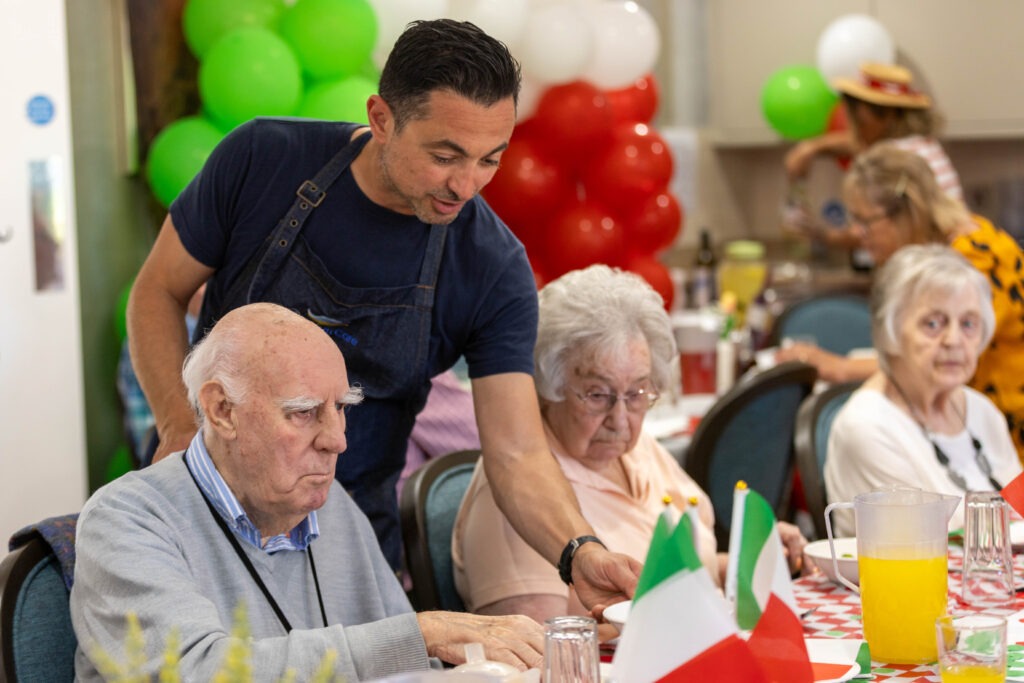 Celebrity chef Theo Michaels brought an Italian theme – and flavour - to Barton Care Home, Wisbech. PHOTO: Terry Harris 