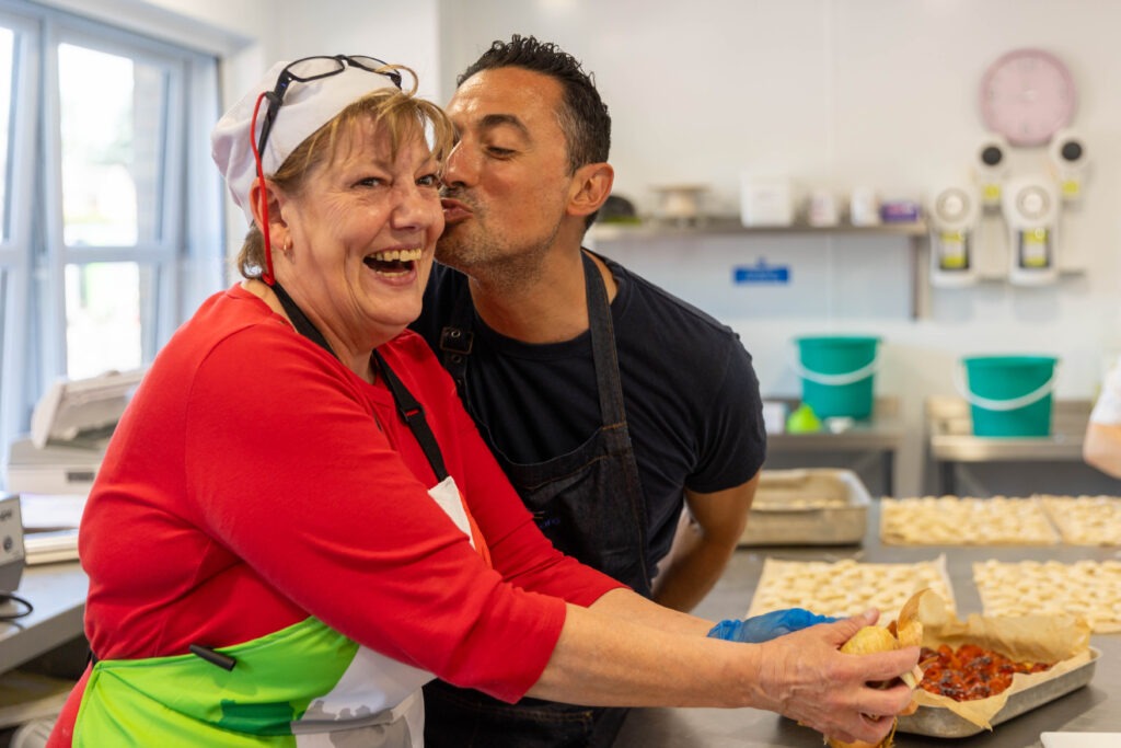 Celebrity chef Theo Michaels brought an Italian theme – and flavour - to Barton Care Home, Wisbech. PHOTO: Terry Harris 