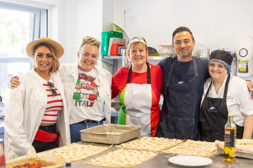 Celebrity chef Theo Michaels brought an Italian theme – and flavour - to Barton Care Home, Wisbech. PHOTO: Terry Harris 