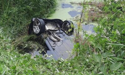 Scene of the river rescue at Westmoor Drove, Littleport. PHOTO: Cambridgeshire police