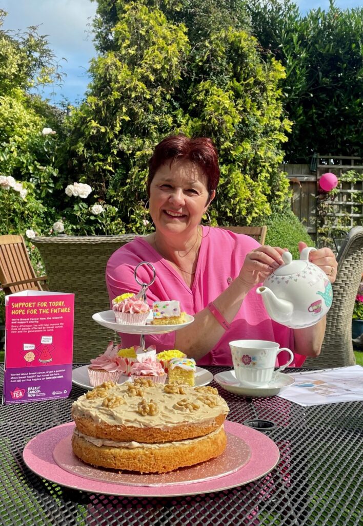 The tea party was organised by keen baker and breast cancer survivor Cetti Long