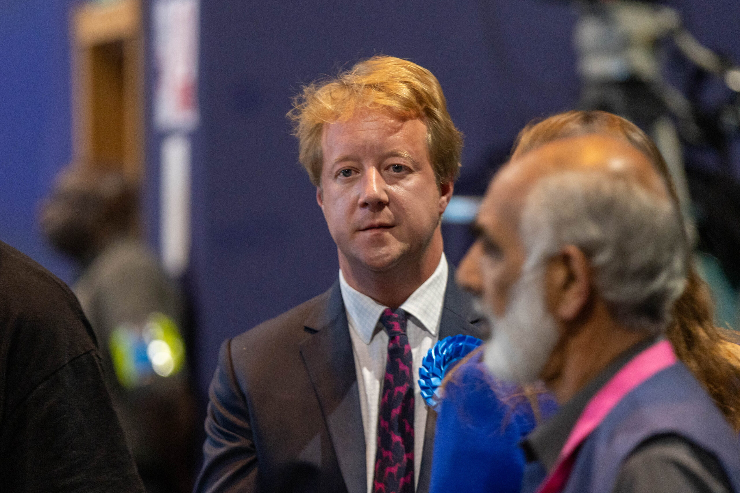 Paul Bristow awaiting result of the count in Peterborough. Photo: Terry Harris