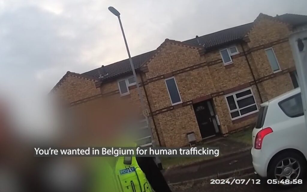 Human trafficker suspect detained in Whittlesey told police ‘they want me? about what?’ before being advised of his rights and bundled into a police van.