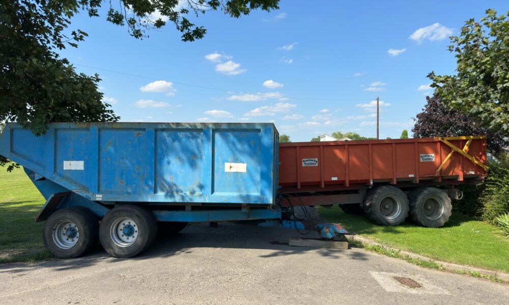 Large trailers have been placed across the entrance to the Pymoor rec