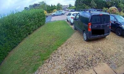 The swimming pool at River Close, Little Paxton with one of the photos submitted by residents showing the impact of vehicles using the site.