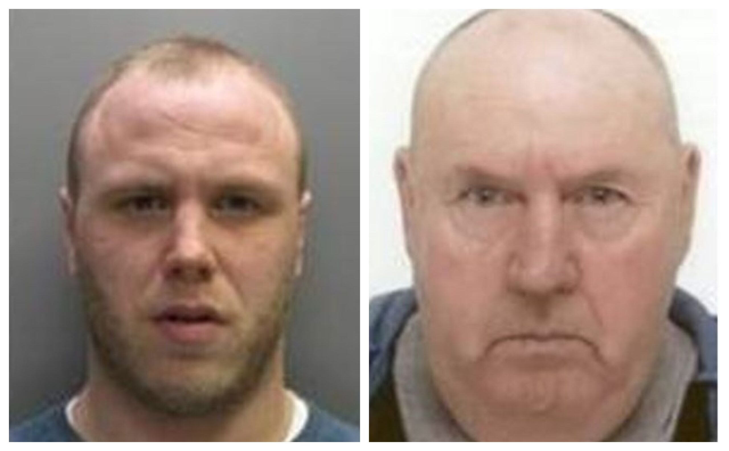 Marcus Brown (right) of High Road, Guyhirn, Wisbech, Cambs, was sentenced to 30 months’ imprisonment. Due to previous convictions for the same offence, James Davis, of High Road, Guyhirn, Wisbech, Cambs, received five years’ imprisonment for the charge of possession with intent to supply.