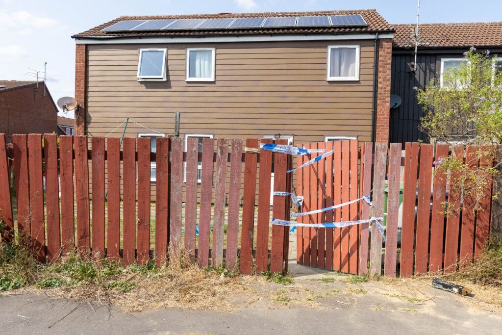 Police are questioning a 17 year old after a triple stabbing in Peterborough in the early hours of Saturday. The stabbings took place in Freston, Paston. PHOTO: Terry Harris 