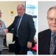 Left: Cllr Mark Goldsack receiving the chairman’s medallion and a scroll from Cllr Alan Sharp, who stepped down in 2023 after two years as chairman but retained his role as Woodditton ward councillor. Right: Independent Woodditton councillor James Lay