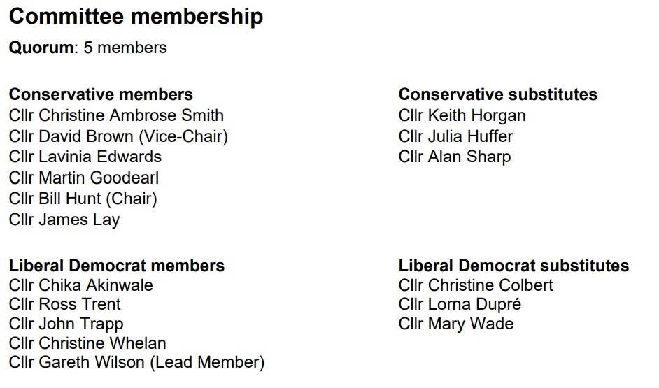 Planning committee members at East Cambs 